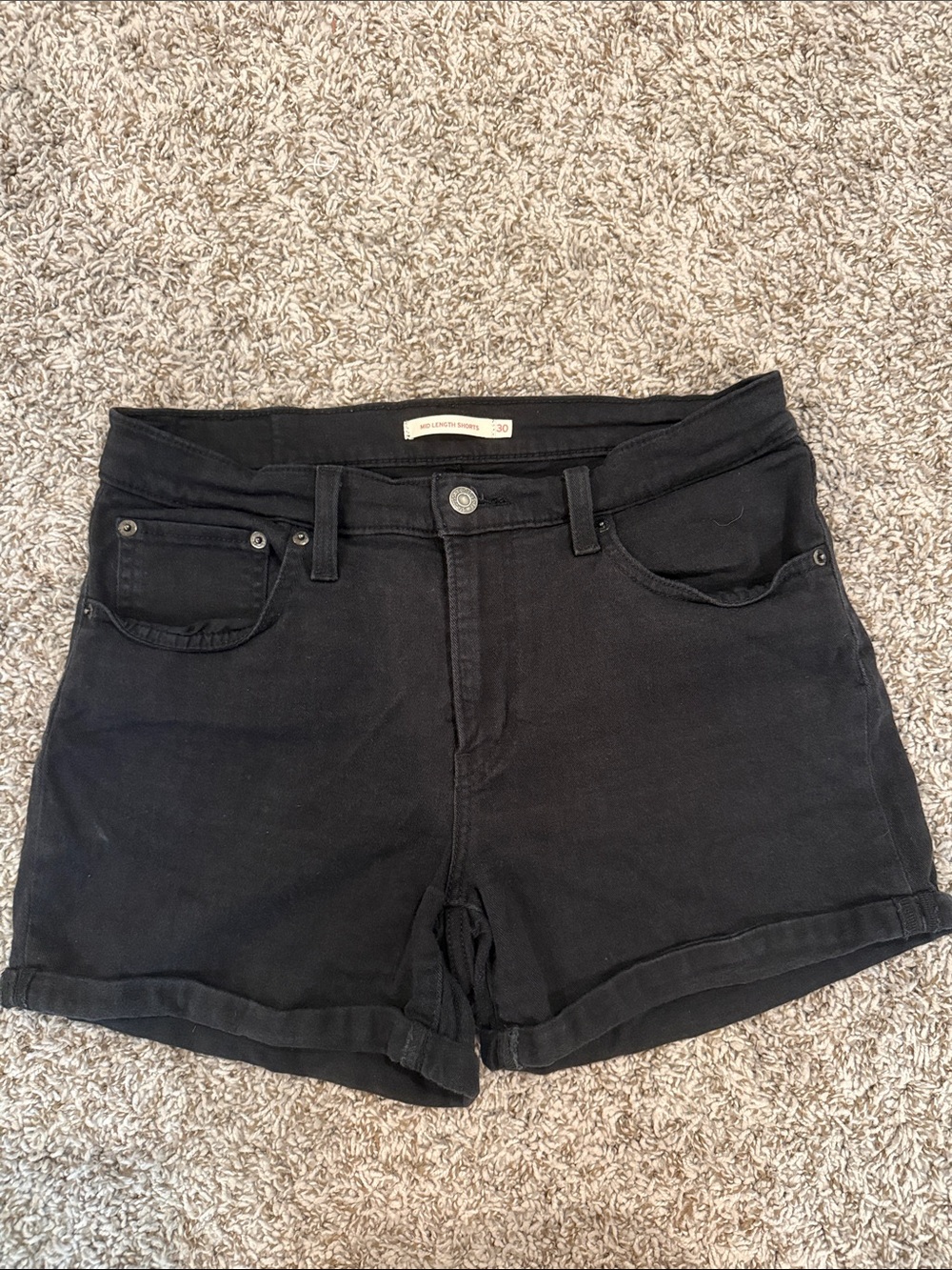 Levi's Black Denim Jean Shorts